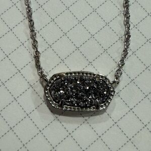 Kendra Scott Elise Platinum Druzy Necklace